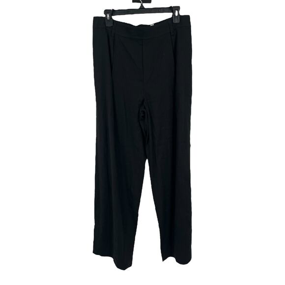 Vince Pants Straight Leg Linen Blend Pull-On black Large L - Picture 2 of 7